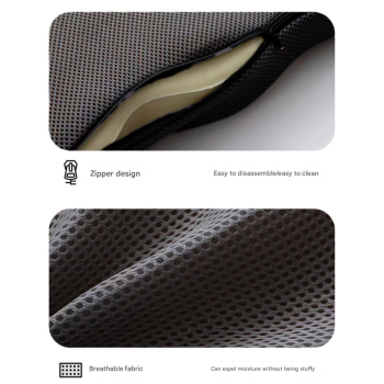 Black Ergonomic U-Shaped Memory Foam Seat Cushion - Coccyx Relief & Posture Support with Breathable Cover