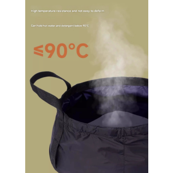 2 Pcs Dark Khaki Ultra-Lightweight Collapsible Travel Basin - Waterproof Folding Bucket for Camping, Hiking & Outdoors (8.5L)