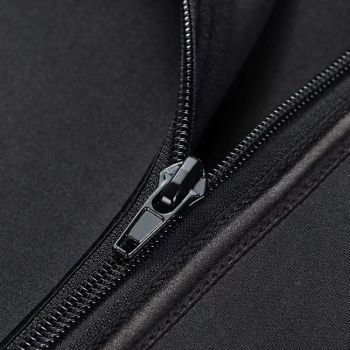 Size 5XL Black Womens Sweat-Enhancing Waist Trainer Belt - Dual Strap Zipper Tummy Control Cincher for Workout & Postpartum Shaping