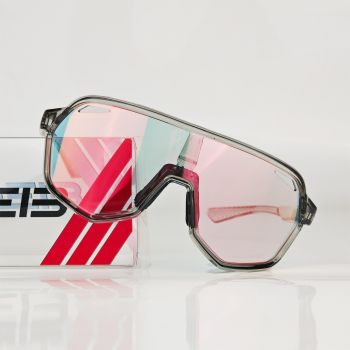 Black frame and photochromic silver lenses Photochromic Cycling Sunglasses - Lightweight TR90 Frame, HD Vision for Road Biking & Running