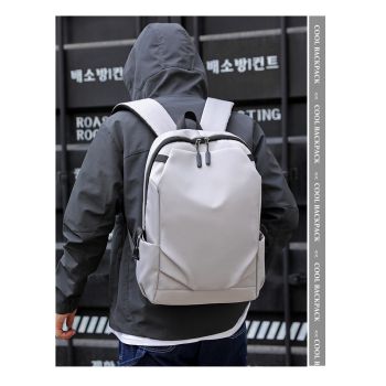 Black Modern Anti-Theft Laptop Backpack with USB Charging Port - Water-Repellent Travel & Business Bag for 15.6 Inch Laptops