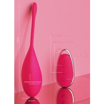 Pink Silky Silicone Remote Control Vibrating Egg - 12 Powerful Modes for Discreet Pleasure
