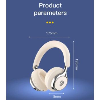 Blue Premium Wireless ANC Headphones - Bluetooth 5.4, 32H Playtime, Foldable Over-Ear Design, Comfort Earpads for Travel & Gaming