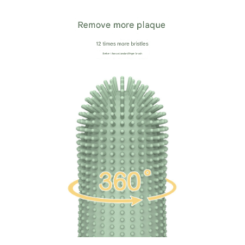 4 Pcs Beige Soft Silicone Pet Finger Toothbrush - Gentle Dental Care for Dogs & Cats, Tartar & Plaque Remover