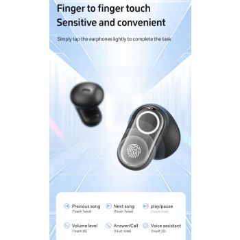 Beige Feather-Light TWS Earbuds - Bluetooth 5.4, Hi-Fi Sound, LED Display Case, 60H+ Playtime, Touch Control