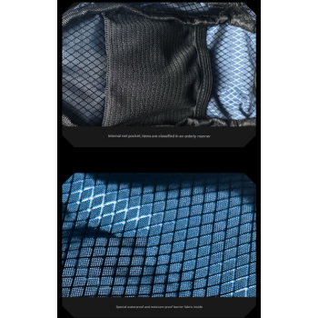 Black Compact Bike Saddle Bag - Quick-Release Water-Resistant Tail Pouch with Reflective Accents