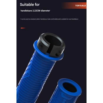 Black Ergonomic Lock-On Bike Grips - Anti-Slip TPR Rubber, Alloy Rings & Plugs for MTB & Commuter Bikes