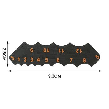 2 Pcs Black Precision Fillet Radius Gauge - Compact Plastic Arc & Corner Measurement Tool R1-R12mm