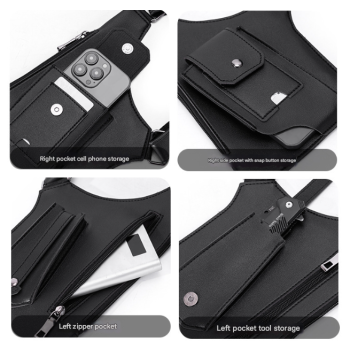 Black Urban Tactical Anti-Theft Shoulder Holster Bag - Secure Multi-Pocket Chest Rig for Men