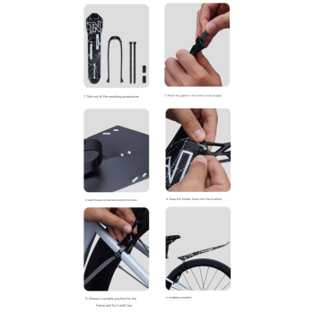 Style B Black and Green Lightweight Bicycle Rear Mudguard - Adjustable PP5 Fender for MTB, Road & Folding Bikes (NOT for V-Brakes)