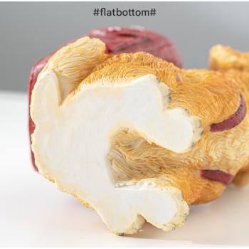 Blue Backpack Charming Golden Retriever Puppy Pen Holder - Resin Desktop Organizer & Decorative Figurine