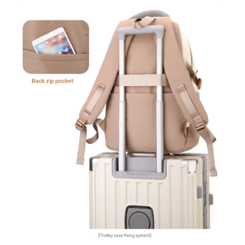 Red and White Large Capacity Student Backpack - Durable Oxford Cloth School Bag with Laptop Compartment & Multiple Pockets