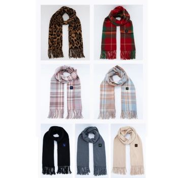 Khaki USB Electric Heated Scarf - 3-Level Heat Setting Winter Neck Warmer