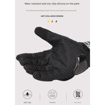 Size 2XL Green and Black Protective Motorcycle Riding Gloves - Hard Knuckle Armour & Touchscreen Fingertips