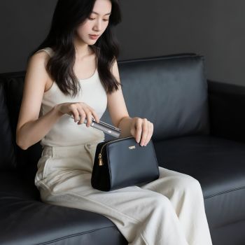 Purple Compact Cordless Hair Straightener - Portable 2-in-1 Mini Flat Iron, USB-C Rechargeable for Travel & Touch-ups