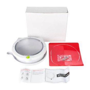 White 4-Way Locking Cat Flap Door - Pet Entry Portal for Interior Doors, Walls & Cabinets