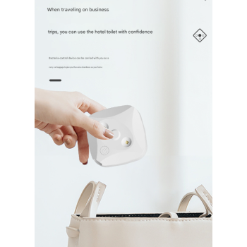 2 Pcs White Automatic UVC Toilet Sanitizer Light - Rechargeable Portable Sterilizer for Bathroom Hygiene