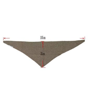Grey Chic Wool Blend Knit Triangle Scarf - Versatile & Warm Fashion Accessory - 105 x 35cm