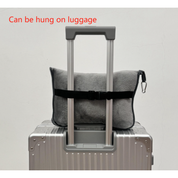 Grey Multi-Function 2-in-1 Travel Blanket with Storage - 50 x 60 in (127 x 152 cm) Lightweight Airplane Companion