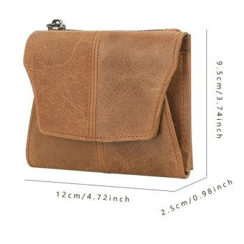 Green Genuine Leather Women's Wallet -C Multifunctional Coin & Card Holder, Fashionable Card Box in Top-Grade Cowhide