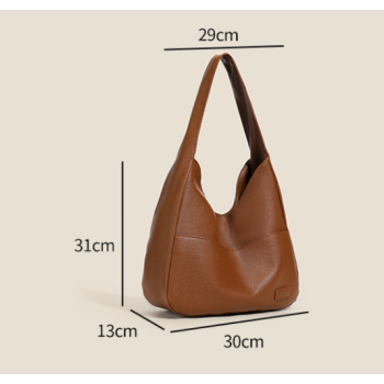 Red Retro PU Leather Tote Bag for Women - Casual Single Shoulder Crossbody Bag