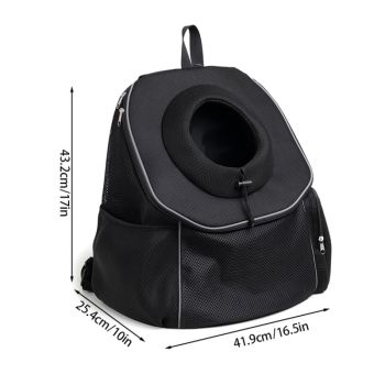 Ventilated Adjustable Pet Backpack - Carrier for Small to Medium Dogs and Large Cats, Purple