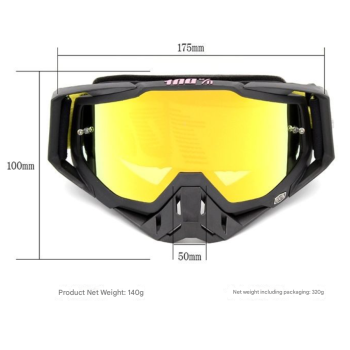 Grey Frame With Mercury Flakes Motocross Goggles - Durable Off-Road Motorcycle Riding Eye Protection with Lens