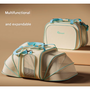 Stylish Portable Pet Backpack - Spacious Pet Carrier with Anti-Stress Design