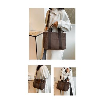 Coffee Stylish Multi-Functional Mommy Diaper Bag - Durable Canvas Tote