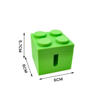 Playful Building Block Desk Cable Holder - Creative Cord Organizer Tidy, 2-Pack