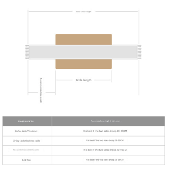 Posey's Geometry American Retro Jacquard Embroidered Table Runner - Light Luxury Table Mat 30cm x 180cm with Tassels