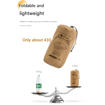 Grey Ergonomic Memory Foam Travel Pillow for Neck Support - Portable & Compact for Camping, Flights, and Napping