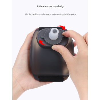 2-Pices Orange Ergonomic Wearable Hydration Flask - Hands-Free Wrist Water Bottle for Running & Sports