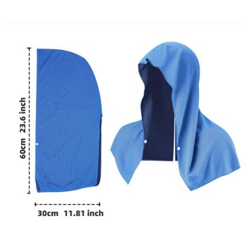 Rose Red 5-Pack Instant Cooling Towel Set - UPF Sun Protection Hooded Ice Towels for Sports & Outdoor Activities