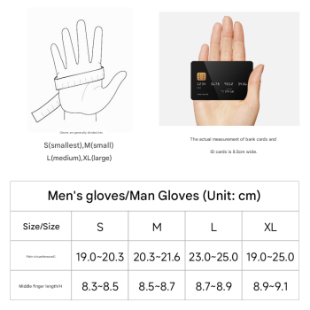 XL Dark Brown Premium Men's Genuine Sheepskin Leather Driving & Cycling Gloves