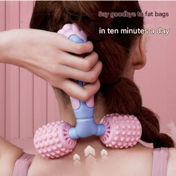 Y-Shaped Dual Roller Massager for Deep Tissue Muscle Relief - Handheld Fascia Tool for Legs & Body