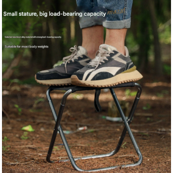 Big Grey Ultralight Portable Folding Camping Stool - Compact Aluminum Chair for Hiking, Fishing & Outdoor Events