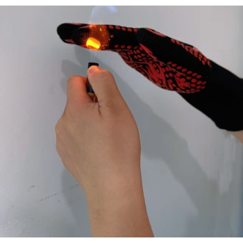 Red a Pair Of Extreme Heat Resistant BBQ Gloves (500°C) - Aramid Fiber with Non-Slip Silicone Grip for Grilling & Oven Use