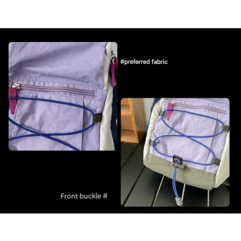 Green Mini Lightweight Drawstring Backpack for Women - Small Casual Travel Daypack