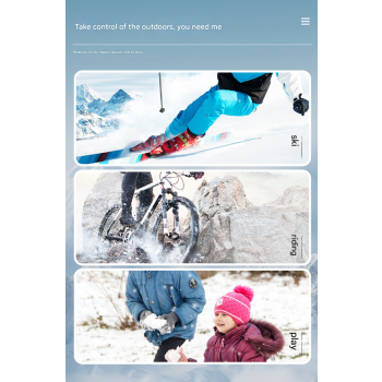 Black Women's Warm Winter Ski Gloves - Waterproof & Windproof Touchscreen Gloves for Snow Sports