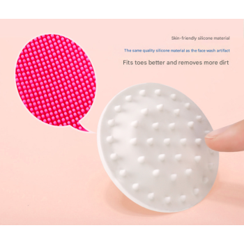 Pink Portable Dog Paw Cleaner Cup - Semi-Automatic 360-degree Rotating Foot Washer with Soft Silicone Bristles