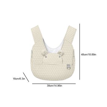 Grey Hands-Free Quilted Pet Carrier Sling - Soft & Comfortable Front Pack for Small Dogs and Cats