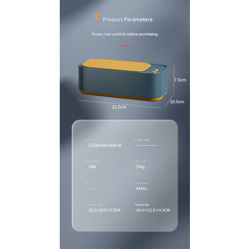 Green Portable Ultrasonic Cleaner - 45kHz Professional High-Frequency Cleaning Machine for Jewellery, Glasses, Watches, and Makeup Brushes