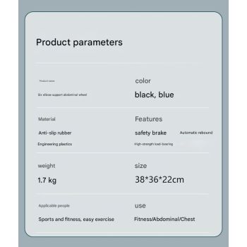 Black Six-Elbow Four-Wheel Automatic Rebound Abdominal Wheel - Home Fitness Equipment for Toning Abs and Building Core Strength