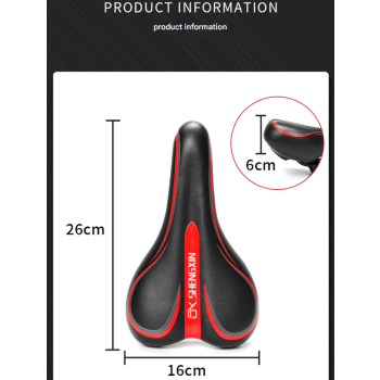 Black Mountain Bike Saddle - Comfortable and Durable Bicycle Seat for MTB and Road Bikes