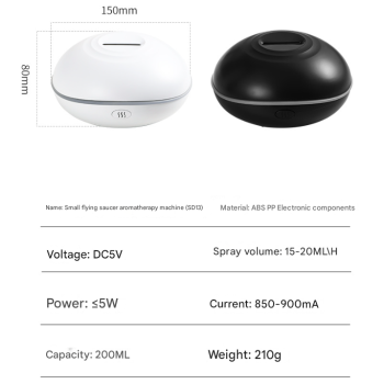 Crack color Mini USB Aromatherapy Diffuser with Flame Projection - Portable Humidifier for Home and Car Use