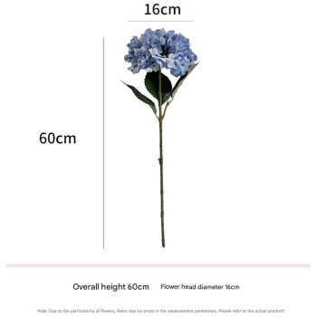 5-Piece White Premium Lifelike Hydrangea Artificial Flowers- 60cm Long Stem Faux Floral Bouquet for Home, Wedding & Vase Decor