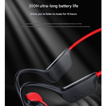 White orange IPX8 Waterproof Swimming Headphones - Bone Conduction with 32GB MP3 Player