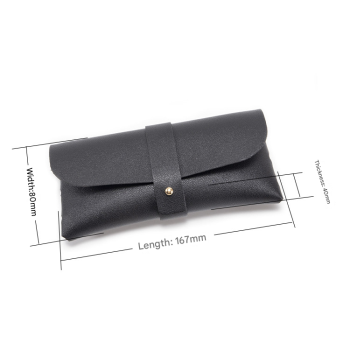 3-Pieces Green Chic & Sleek PU Leather Soft Eyeglass Case - Protective Pouch for Sunglasses & Reading Glasses