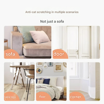 Transparent Cat Scratch Furniture Protector Film - 8 Pack Anti-Scratch Guards for Sofas, Doors, Walls - Self-Adhesive & Non-Toxic Cat Claw Deterrent(305*430mm)